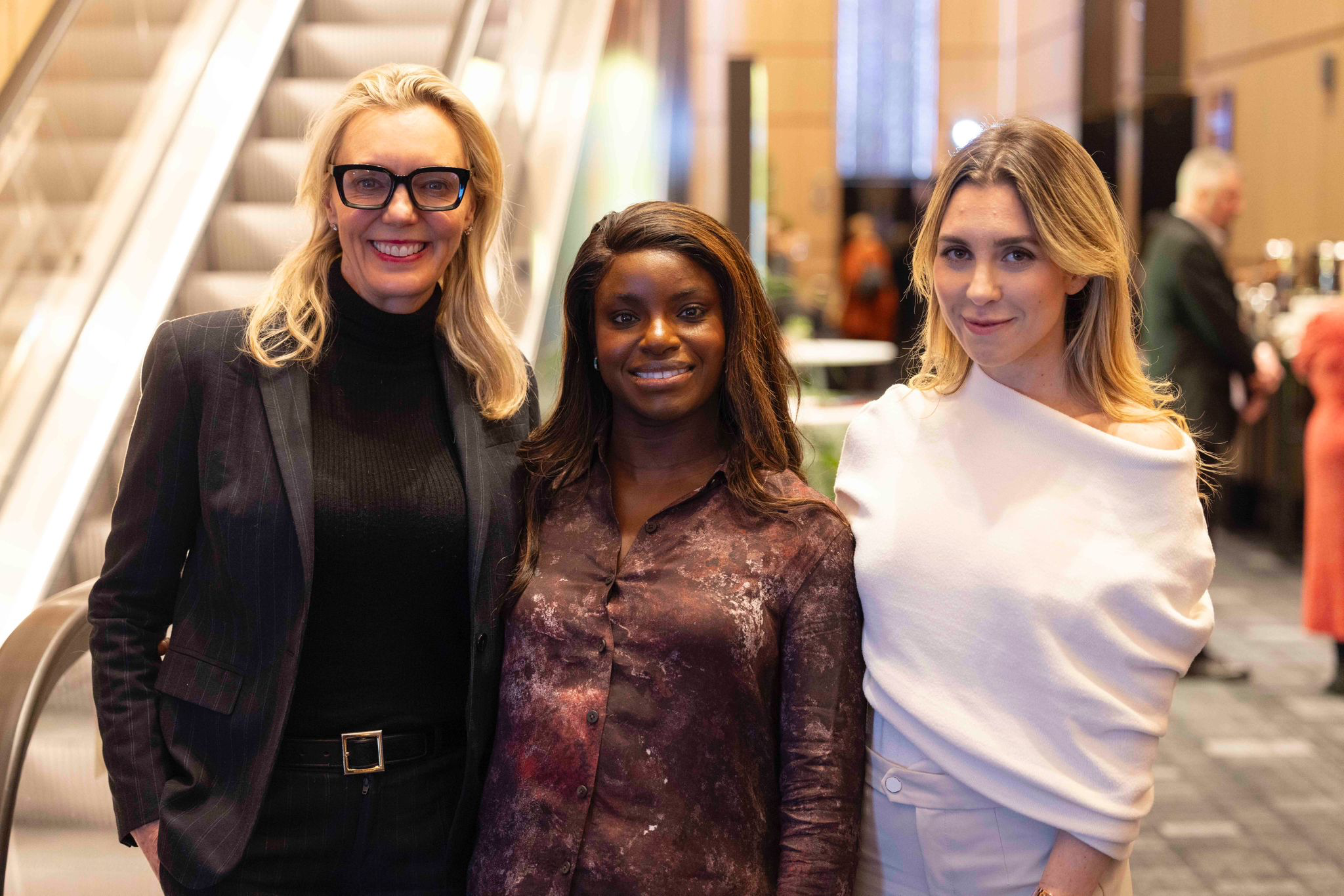  Zoe Kalar,Eniola Aluko and Victoire Cogevina. Picture: Garry Carbon