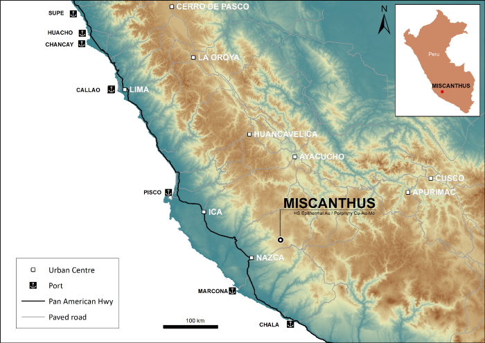 Figure 1: Location map of the Miscanthus Property.