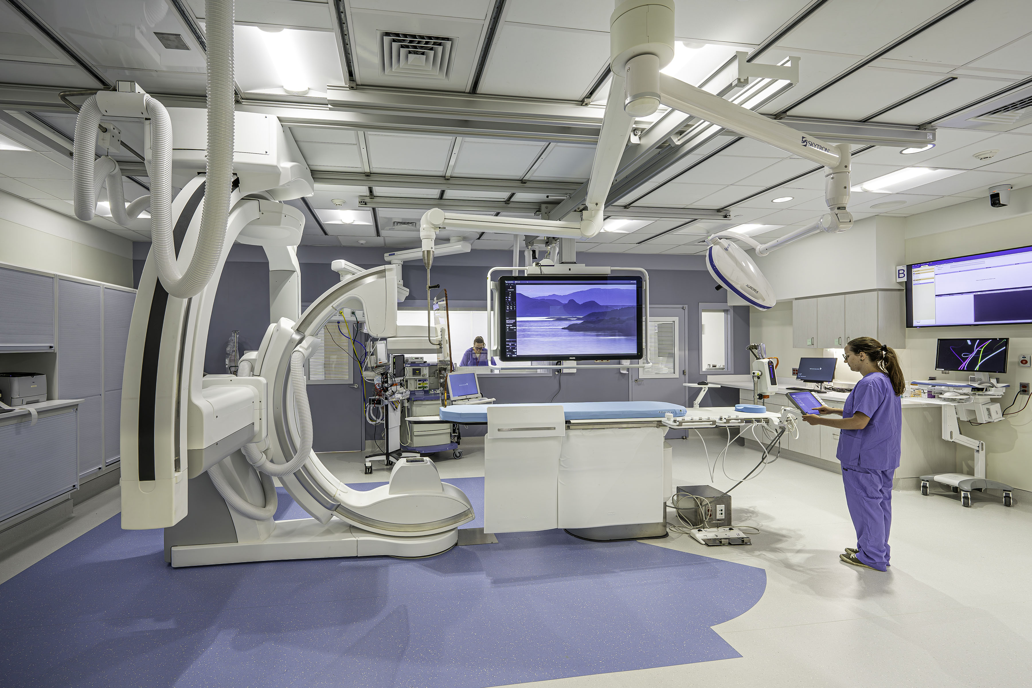 Lahey Hospital & Medical Center Neurointerventional Radiology Room. Photo Credit: David Pires Photography