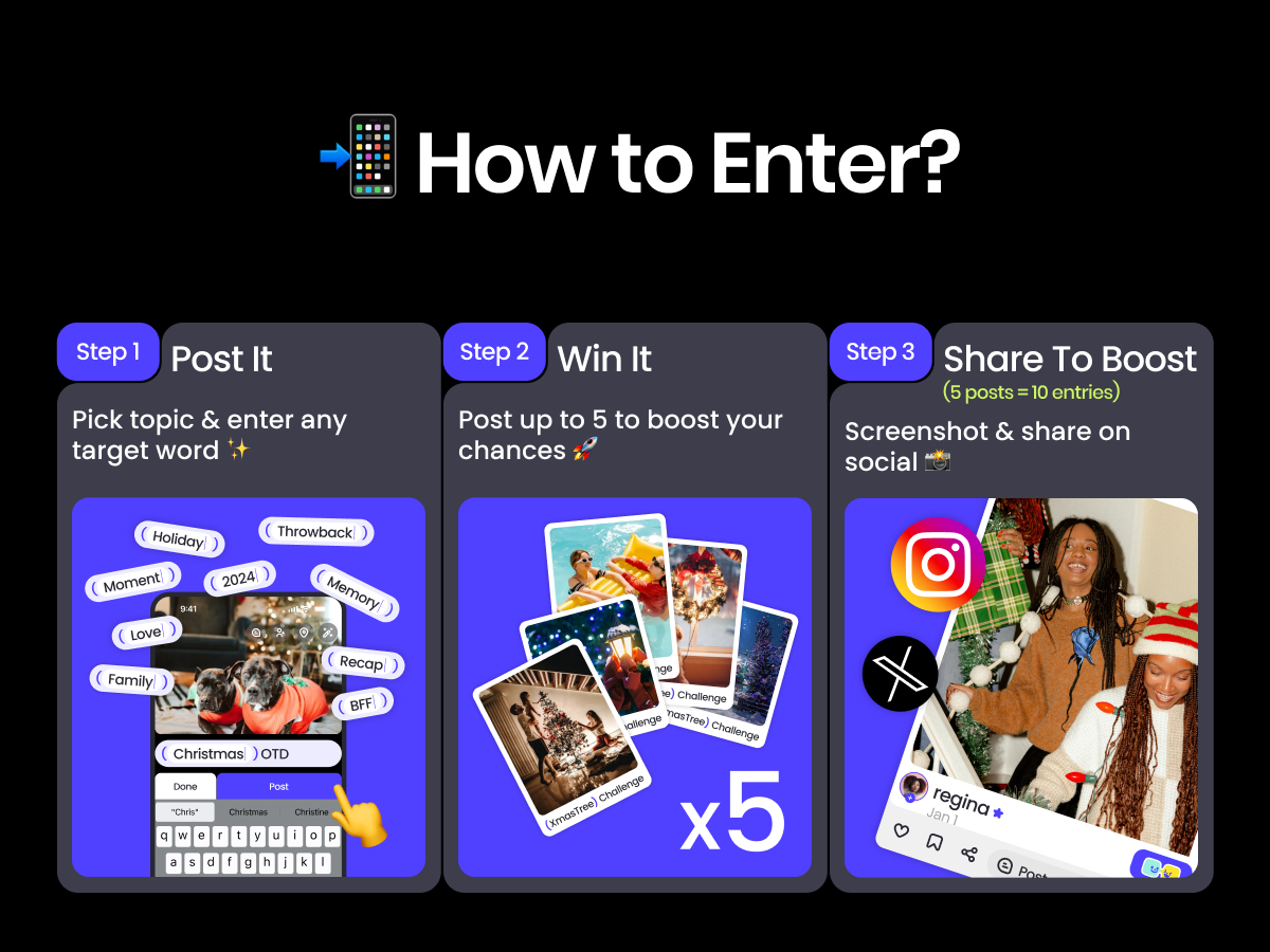 Simple 3 steps to participate in the event. SOURCE: Viberse