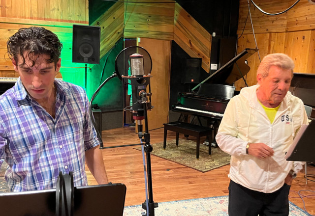 Frankie Avalon & Tommy Cono In The Studio