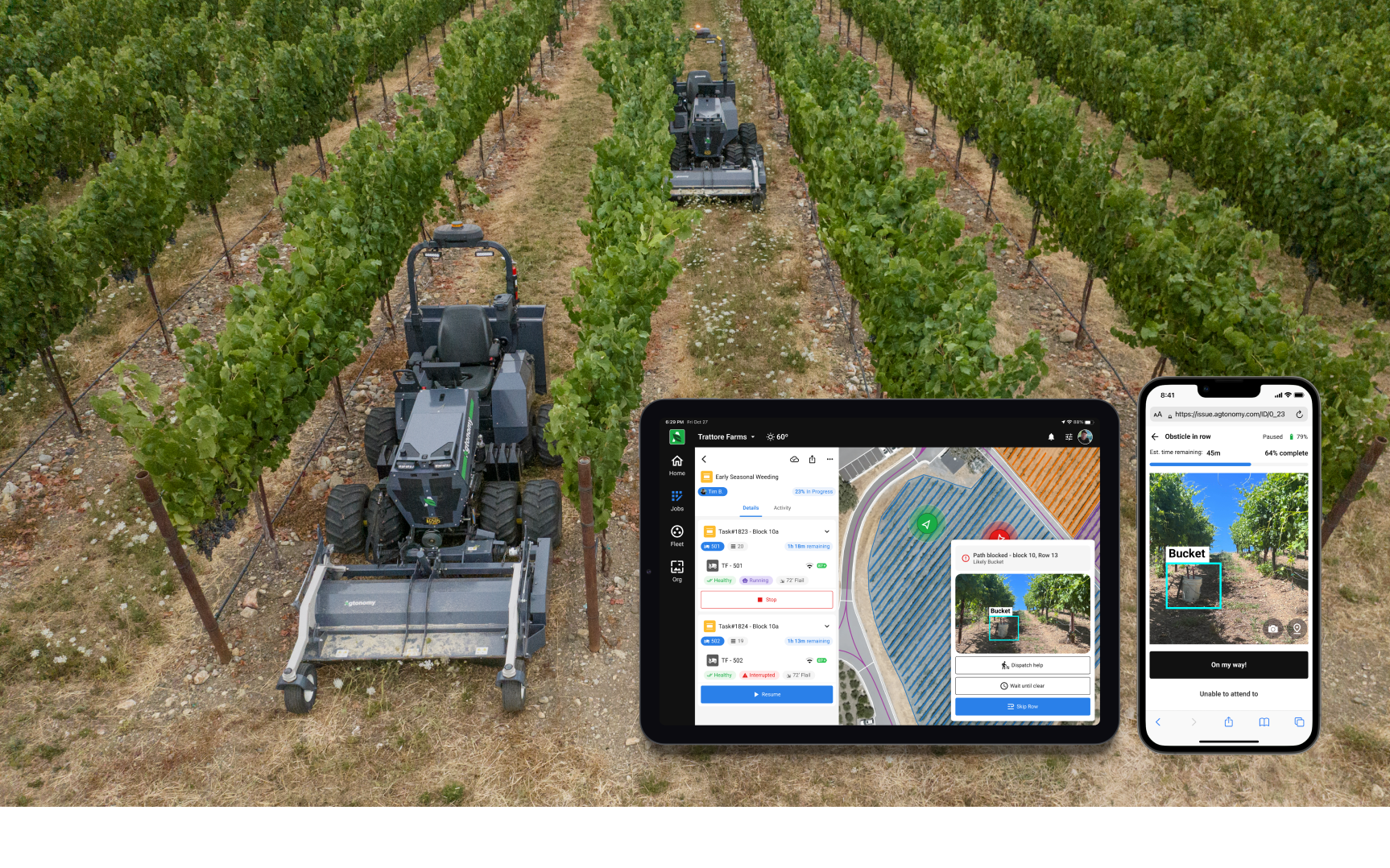 Agriculture's First Autonomous, Electric Articulating Tractor Fleet for Permanent Crops