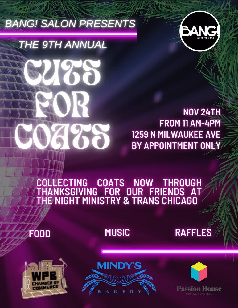 BANG! Salon Chicago Hosts 9th Annual Cuts for Coats Drive to Support Local Community Ahead of Winter